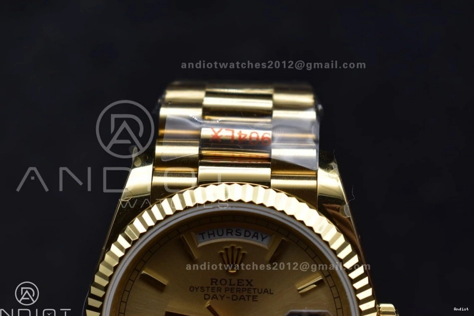QF V5 Edition Bracelet Dial 36 President Best Weight) Steel on Gold vr3255 YG DayDate 904L (Gain 1115